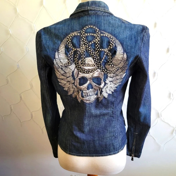 Rock & Republic Denim Jacket / Studded / Size Medium - Picture 3 of 12